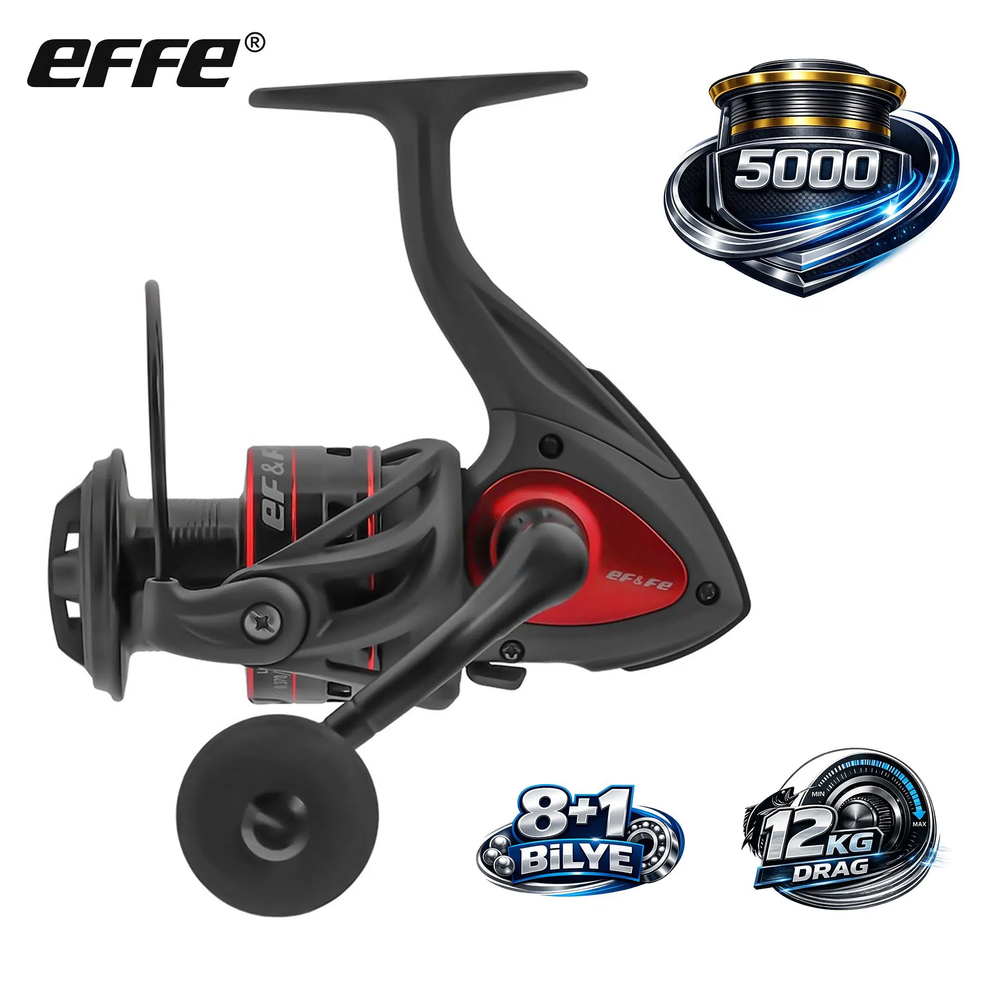 Effe Cyber Pro 5000 Olta Makinesi 8+1 Bilye 12Kg Drag 380gr