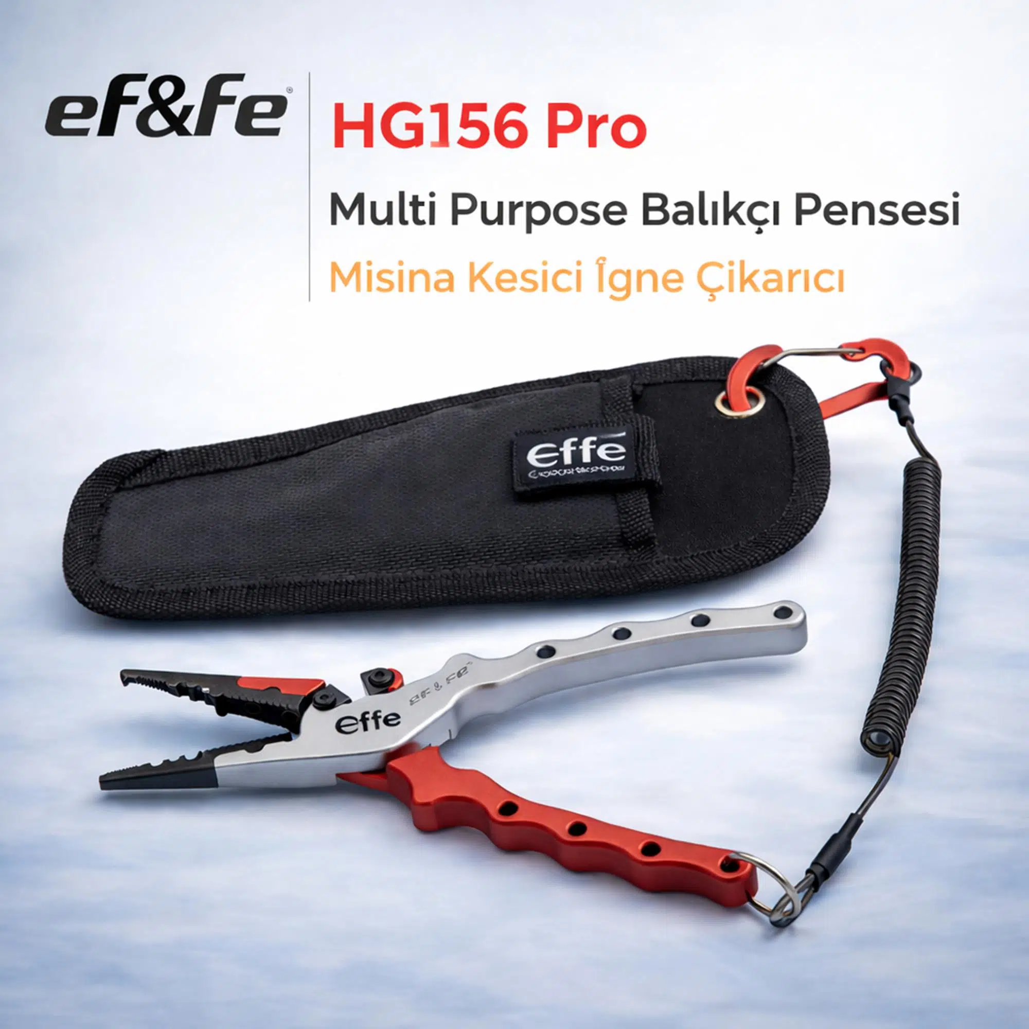 Effe HG156 Pro Multi Purpose Balıkçı Pensesi Misina Kesici İğne Çıkarıcı