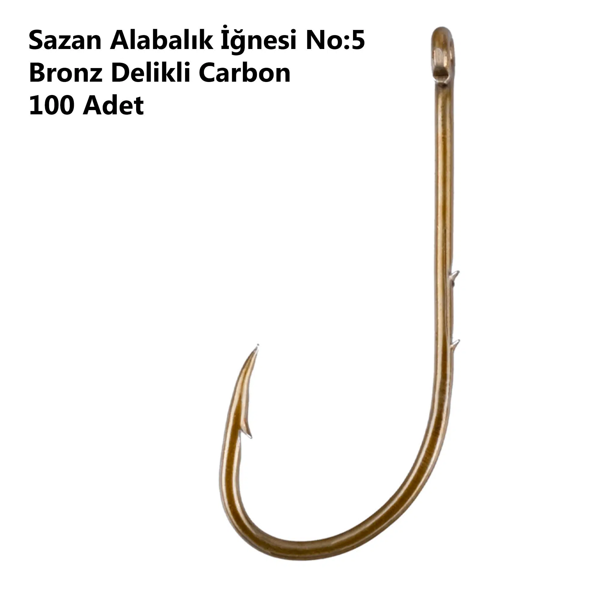 Effe Sazan Alabalık İğnesi No:5 Bronz Delikli Carbon 100 Adet 92666-5