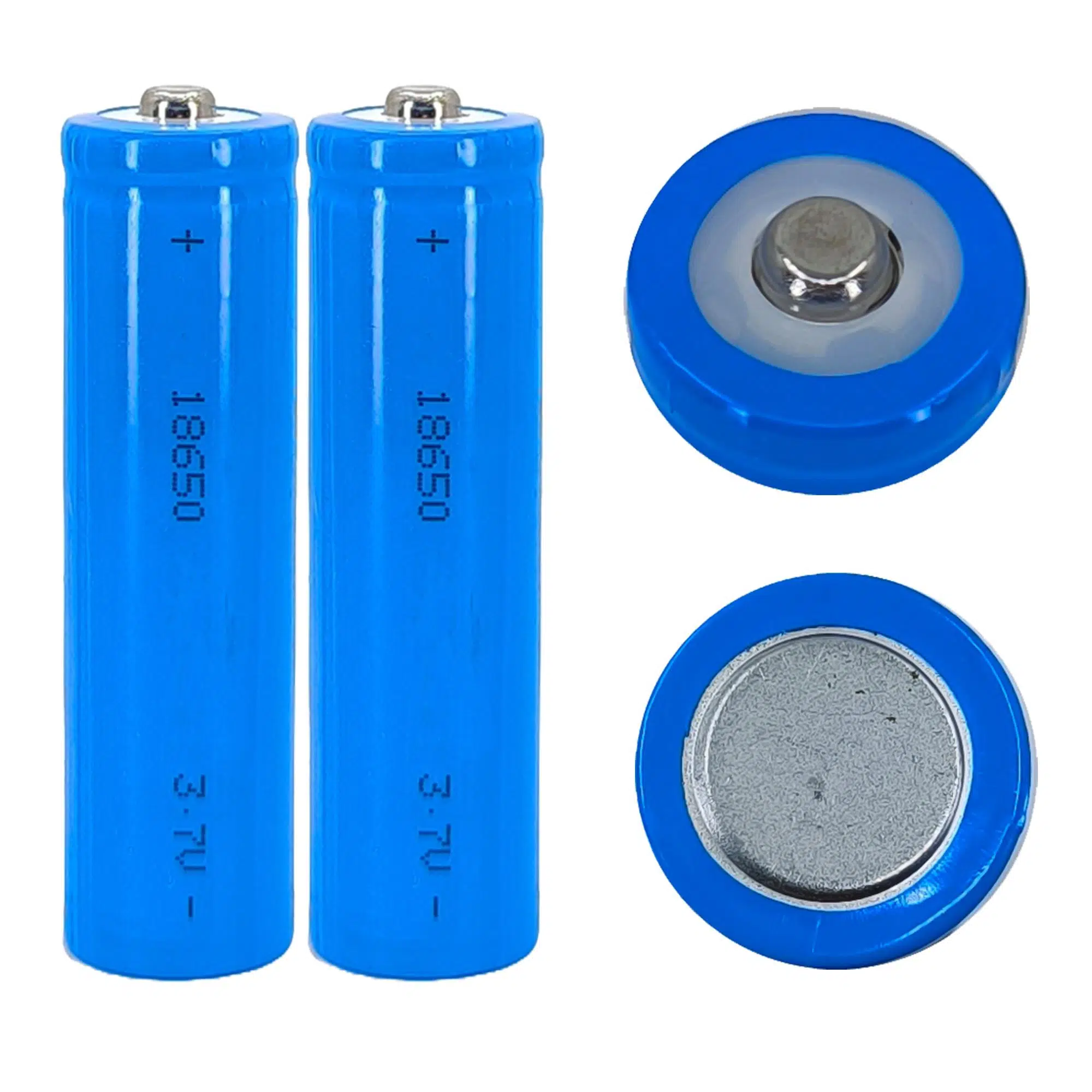 Hedyex 18650 Şarjlı Pil Çıkıntılı Başlıklı Fener Pili 3.7V Li-ion 2li