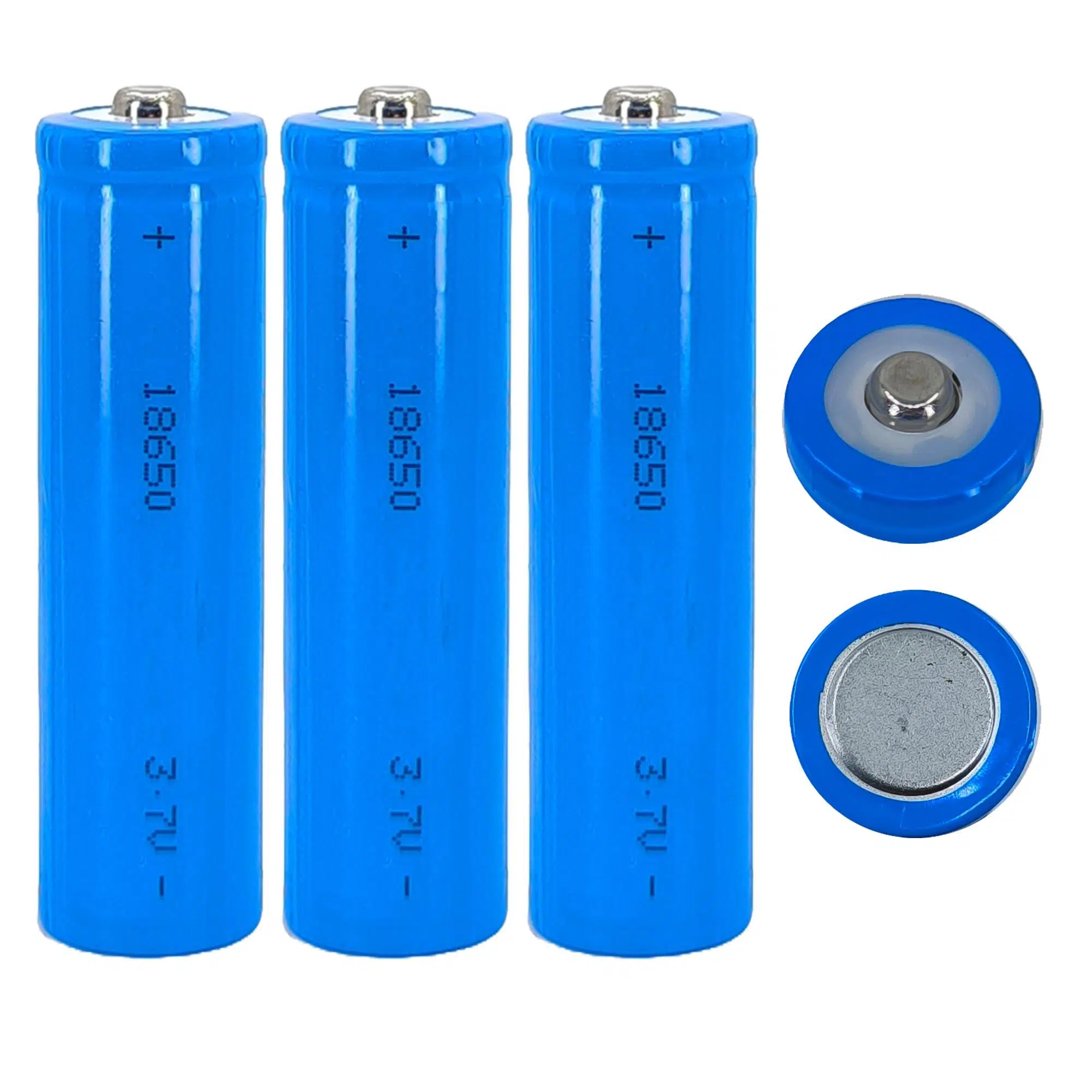 Hedyex 18650 Şarjlı Pil Çıkıntılı Başlıklı Fener Pili 3.7V Li-ion 3lü