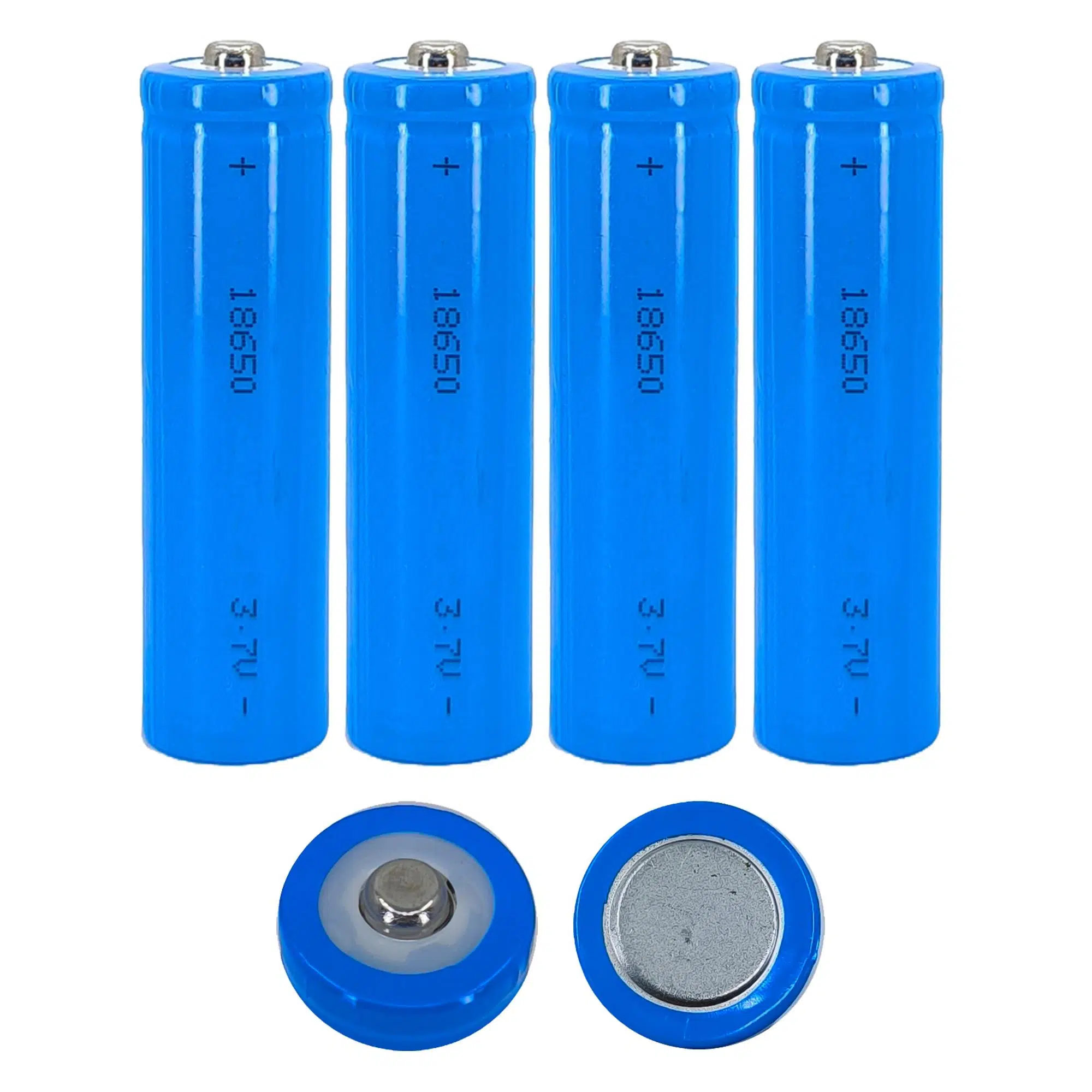 Hedyex 18650 Şarjlı Pil Çıkıntılı Başlıklı Fener Pili 3.7V Li-ion 4lü