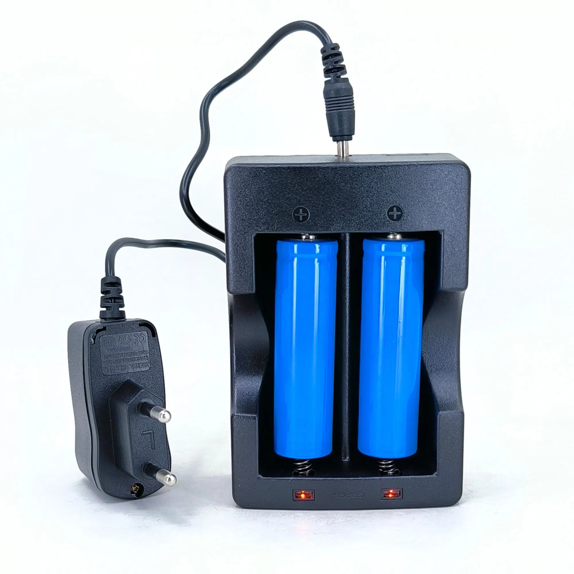 Hedyex 18650 Şarjlı Pil Seti 2Li Şarj Aleti + 2 Adet 18650 Şarjlı Pil