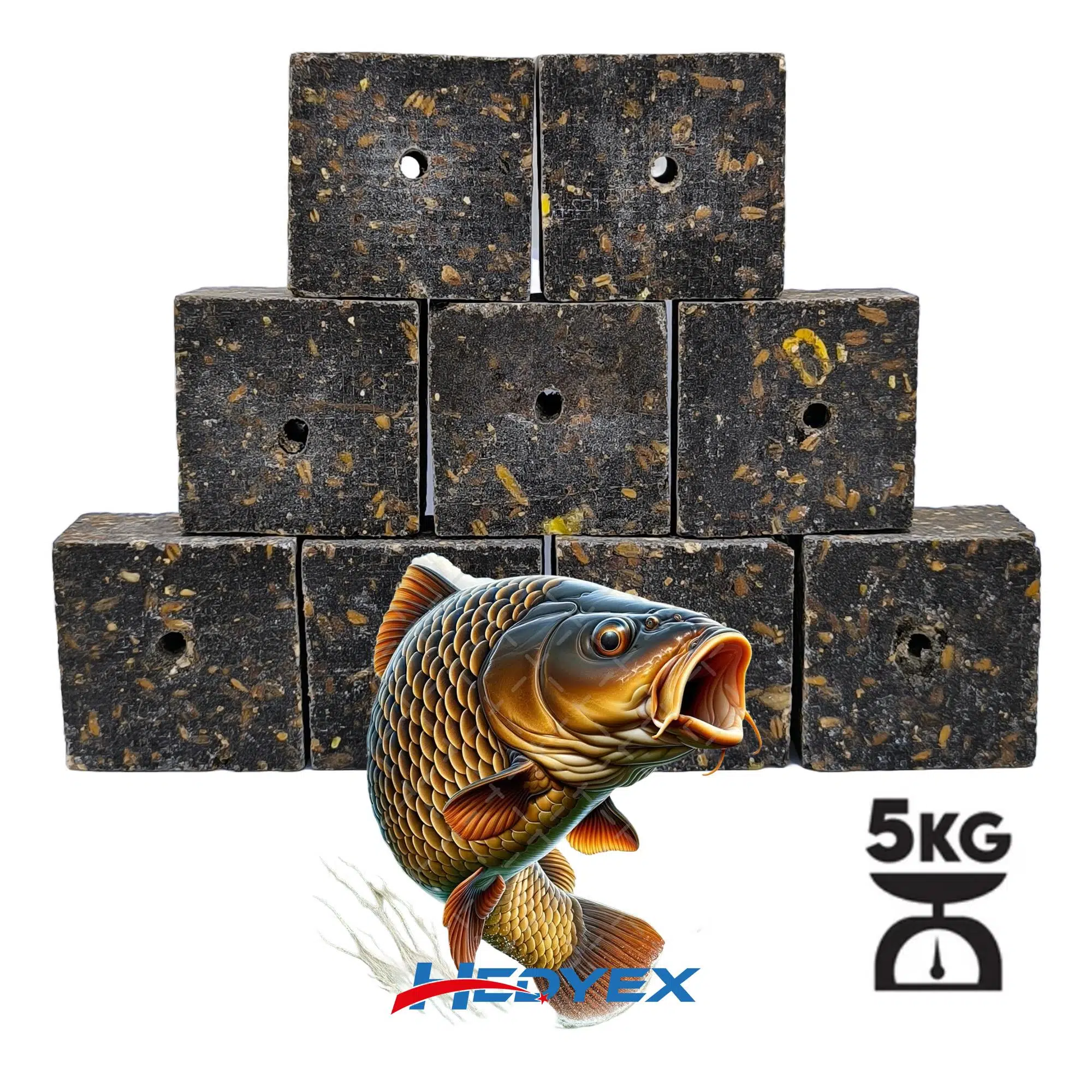 Hedyex 5Kg Sazan Küspesi Delikli Küp Ay Çekirdeği Küspesi Kare