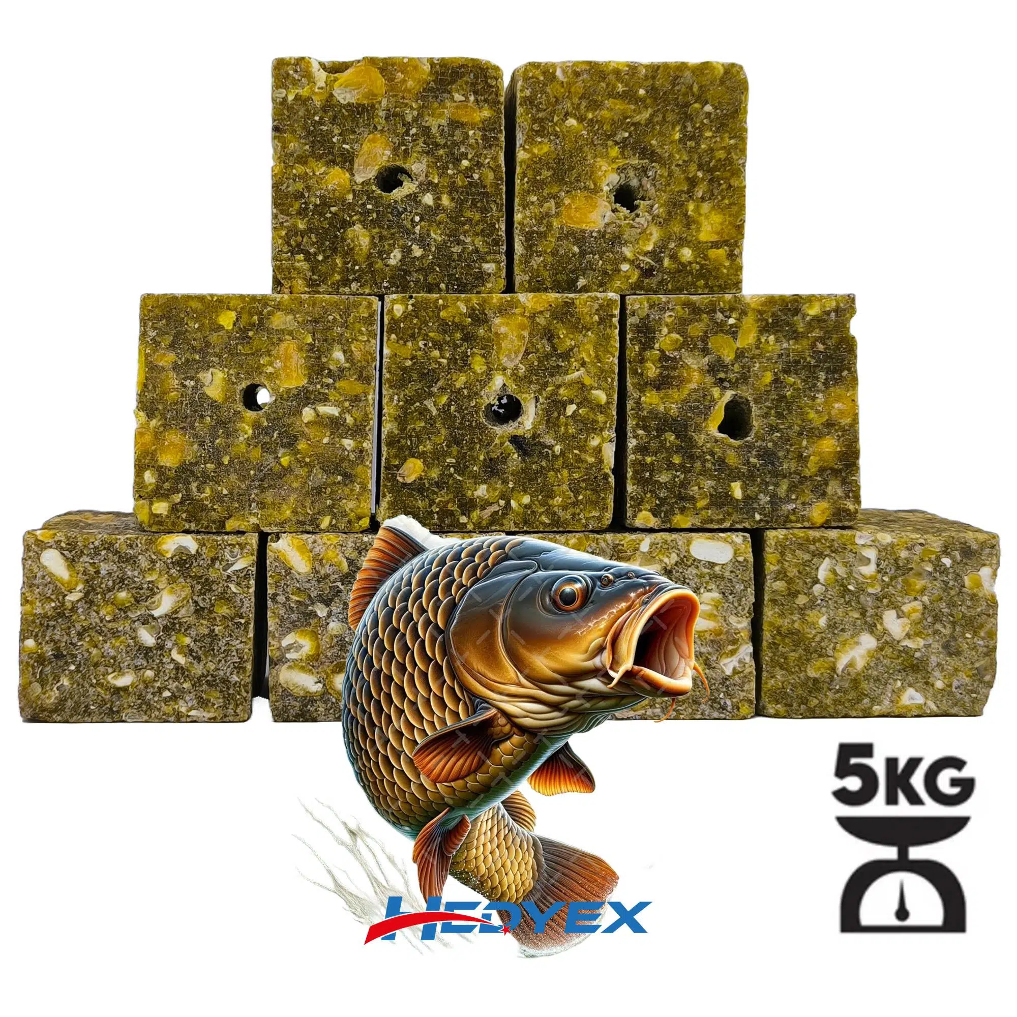 Hedyex 5Kg Sazan Küspesi Delikli Küp Mısır Küspesi Kare