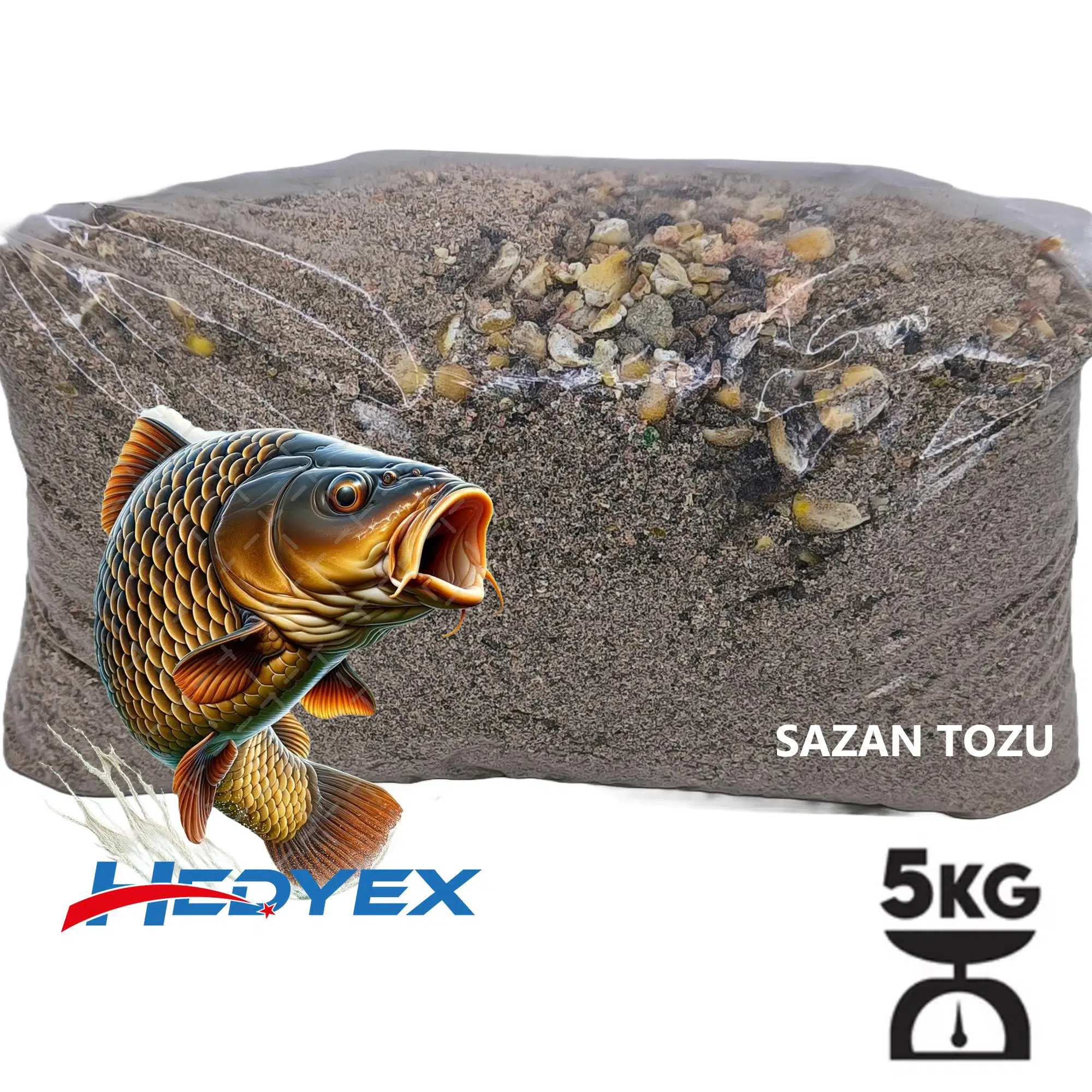 Hedyex 5Kg Sazan Tozu Yüksek Proteinli Özel Katkılı Sazan Alabalık Avı Toz Yem