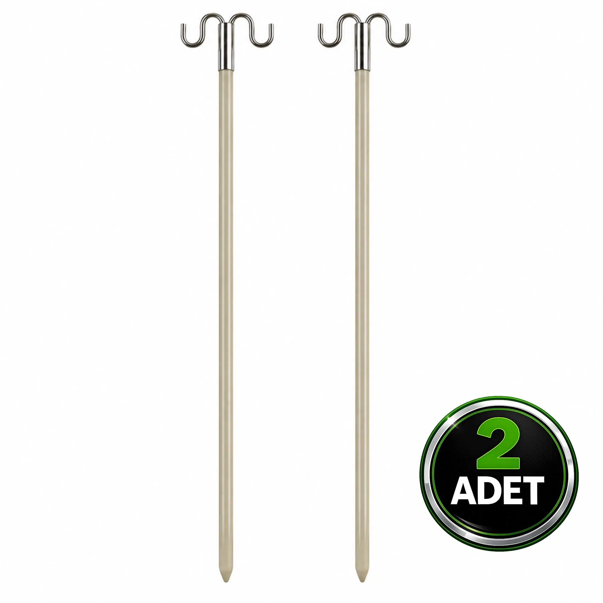 Hedyex Kırılmaz Fiber Kamış Ayağı 102 cm Çift Başlıklı Olta Tutucu 2 Adet Hedyex Kırılmaz Fiber Kamış Ayağı 102 cm Çift Başlıklı Olta Tutucu 2 Adet