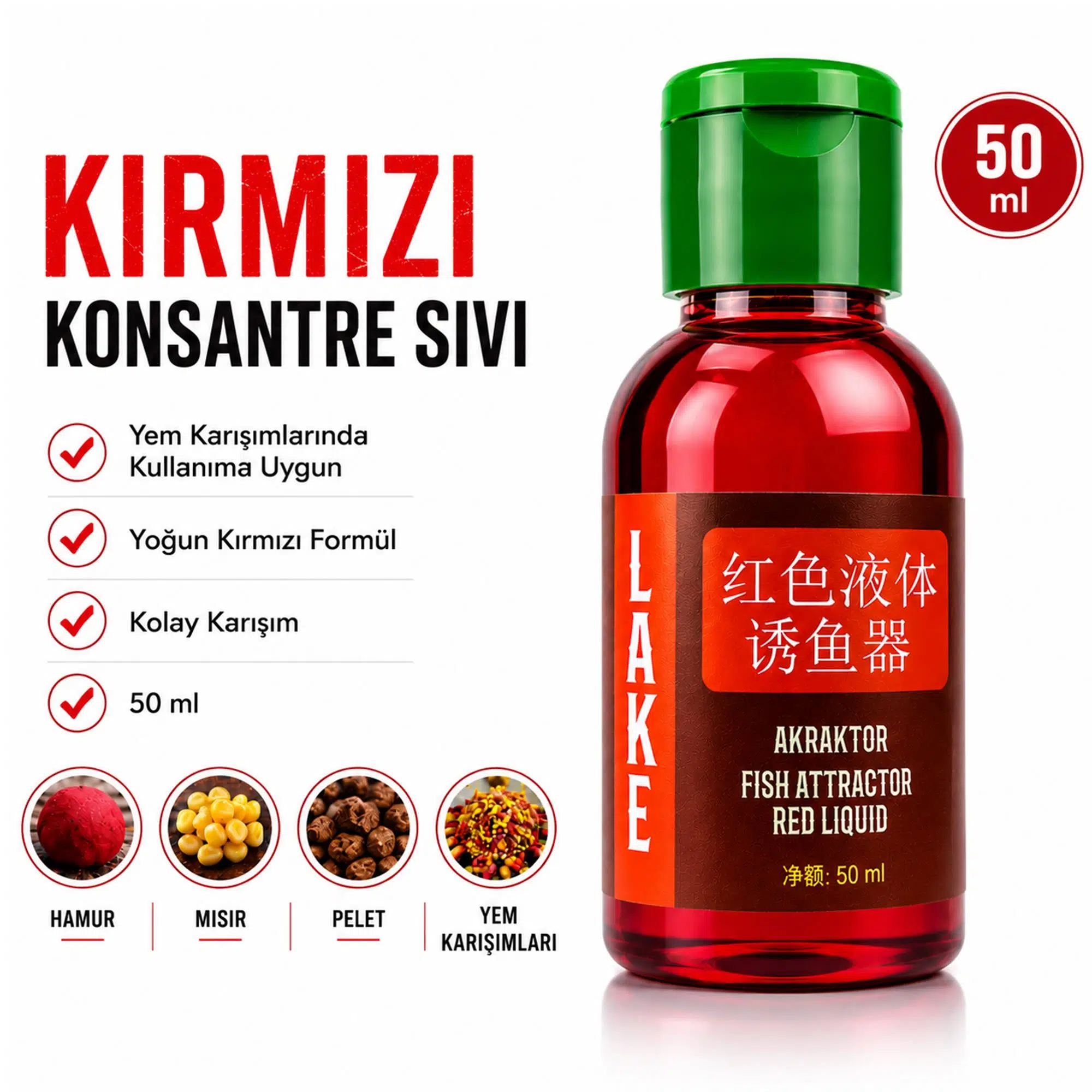Hedyex Lake Atraktor Balık Cezbedici Red Sıvı 50 gr Hedyex Lake Atraktor Balık Cezbedici Red Sıvı 50 gr