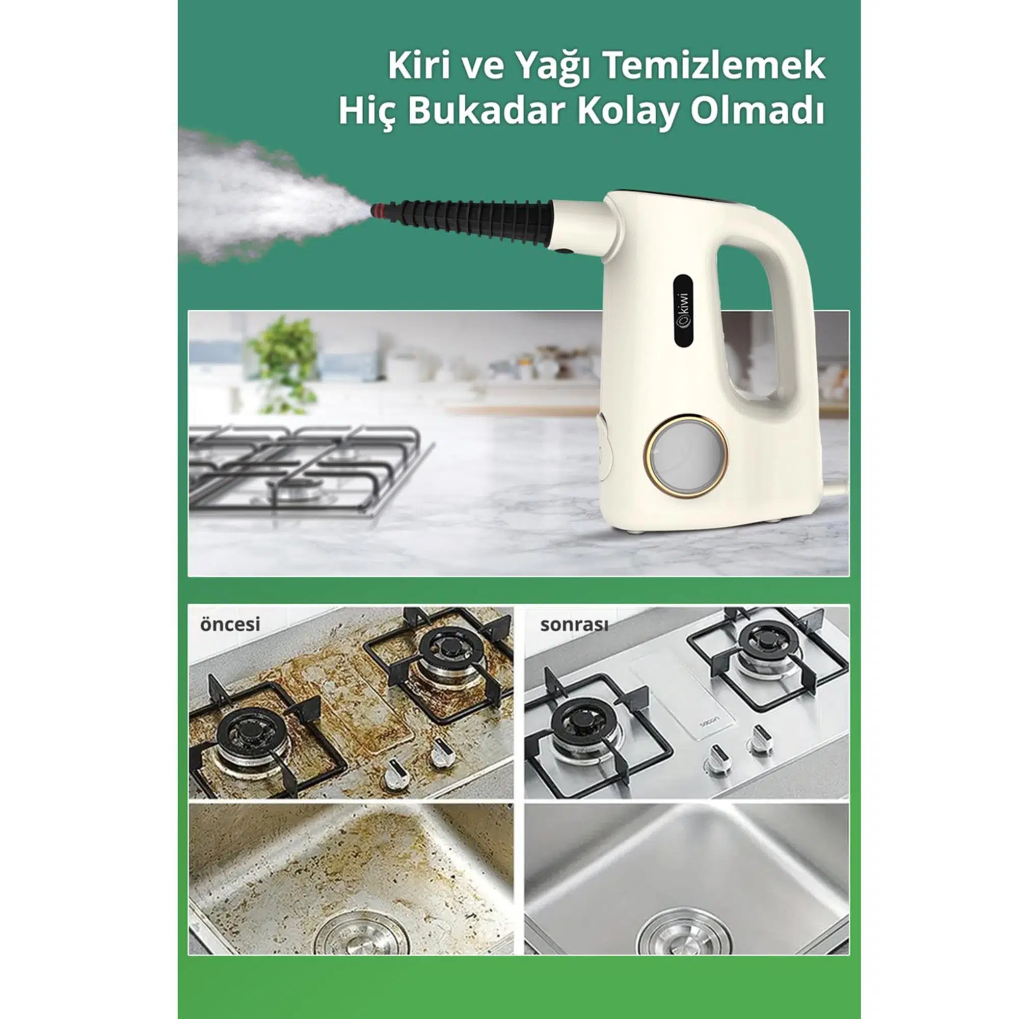 Kiwi KSC-4214 Buharlı Temizleyici 380ml 4Bar Basınç Kiwi KSC-4214 Buharlı Temizleyici 380ml 4Bar Basınç