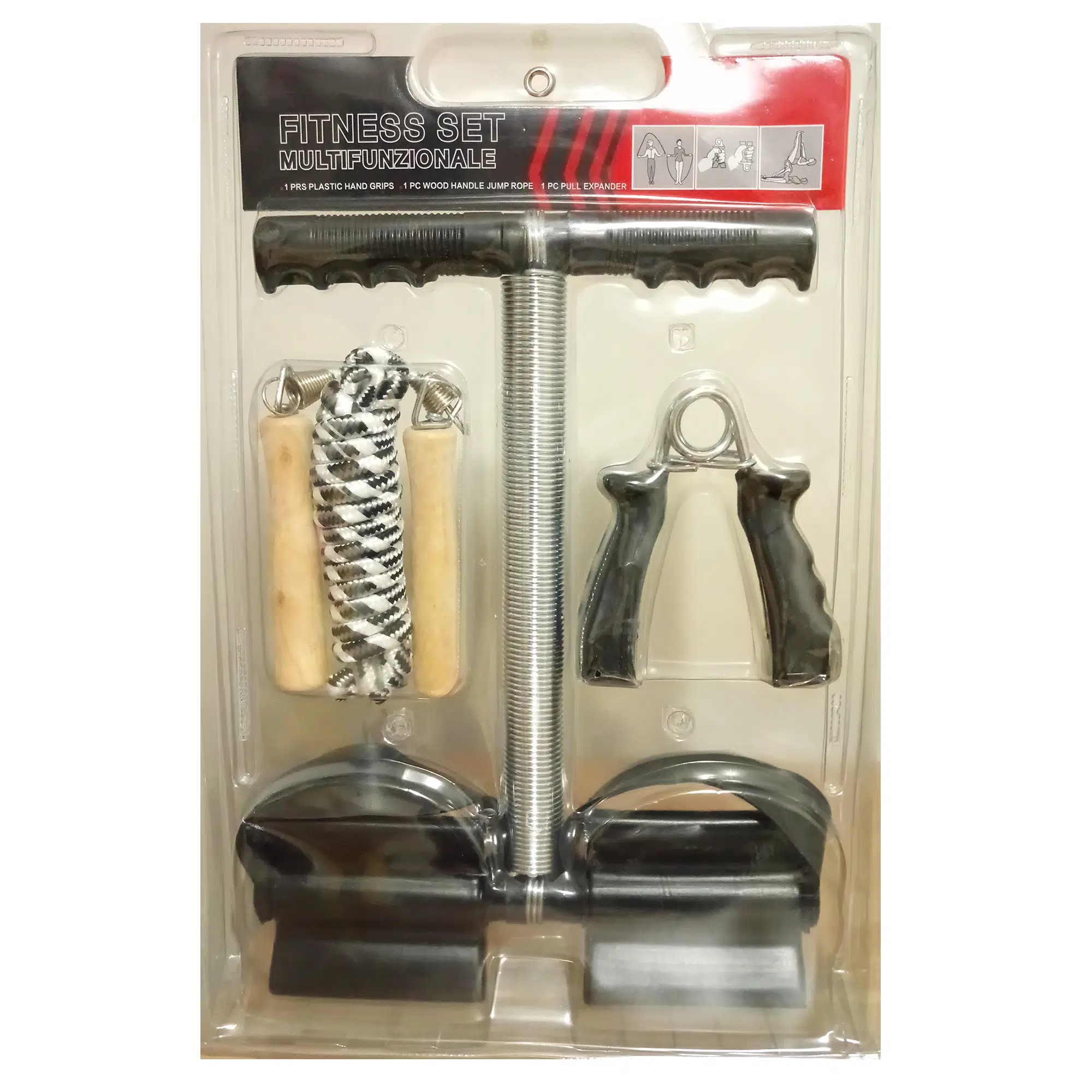 Multifonksiyonel 4lü Fitness Seti Spor Seti Siyah