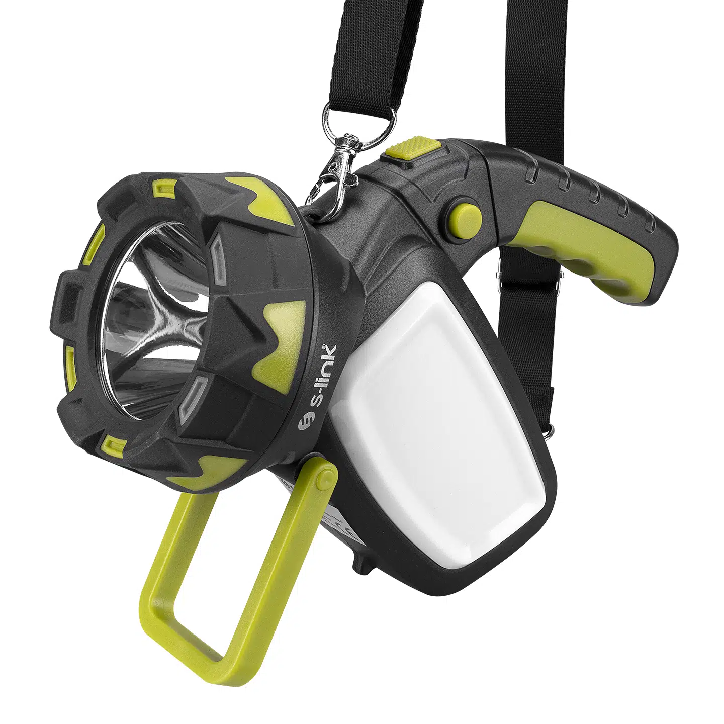 S-link SL-F894 3000mAh Usb Şarjlı Döner Kollu El Feneri 5W 18+18 Beyaz Kırmızı Ledli