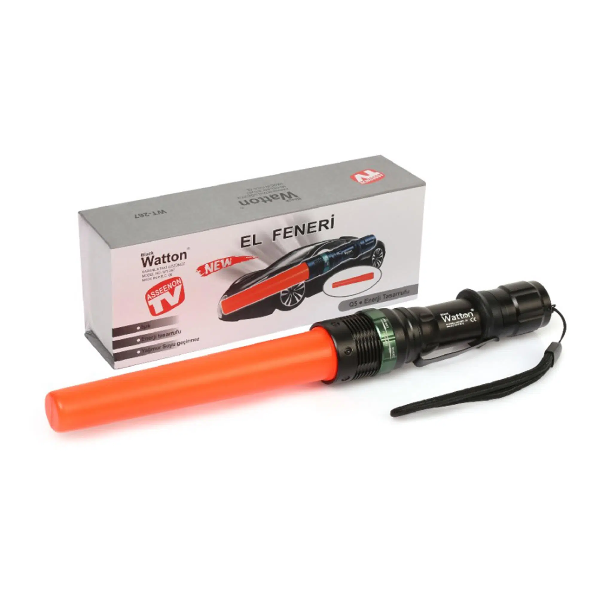 Watton Wt-267 Q5 Led 130 Lümen Pilli EL Feneri Aliminyum Gövde